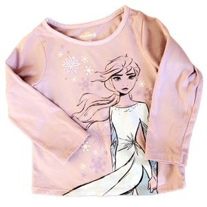 Disney Frozen Purple Long Sleeve T-shirt Anna & Elsa T-shirt Sz 2T